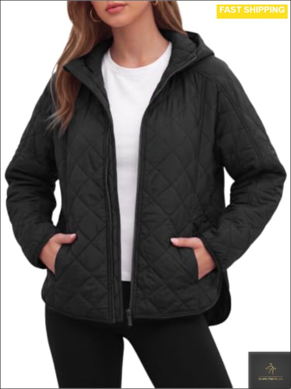 Aoysky Women's Quilted Hooded Lightweight Warm Coat